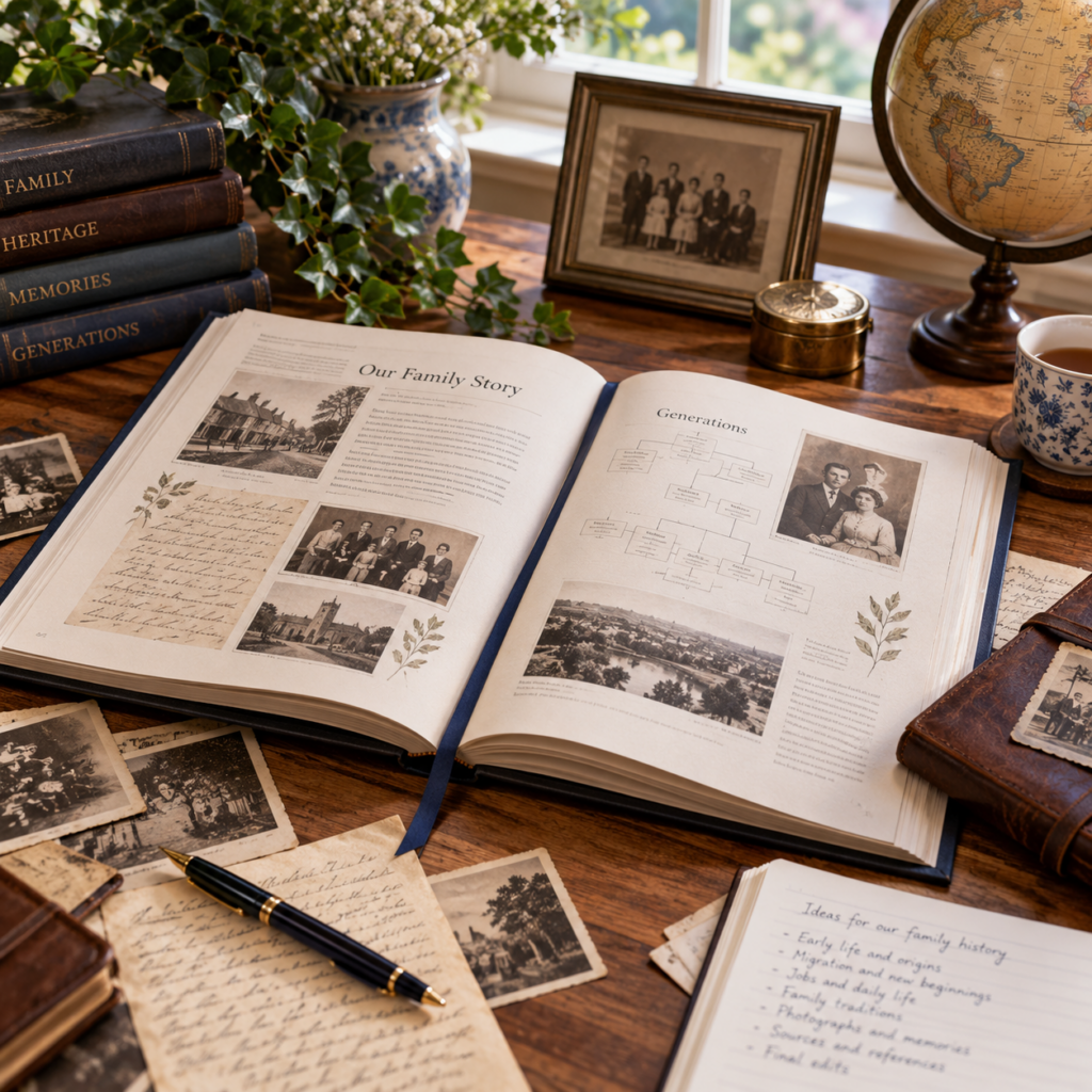 example of a family history book